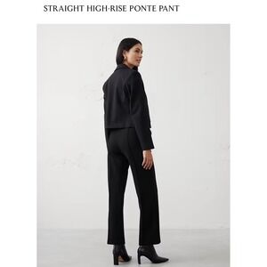 Pull On Black Pintuck Ponte Slim Pants Size S | Dark Academic |City Chic |Modern